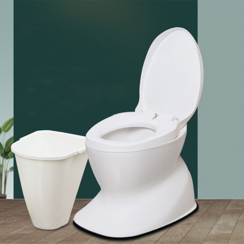 Modern Plastic Toilet Floor Mounted Toilet Bowl with Slow Close Seat for Bathroom