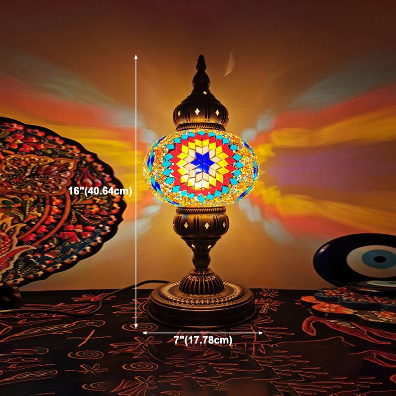 Modern Style Unique Shape Table Lighting Glass 1 Light Table Lamp for Bedroom