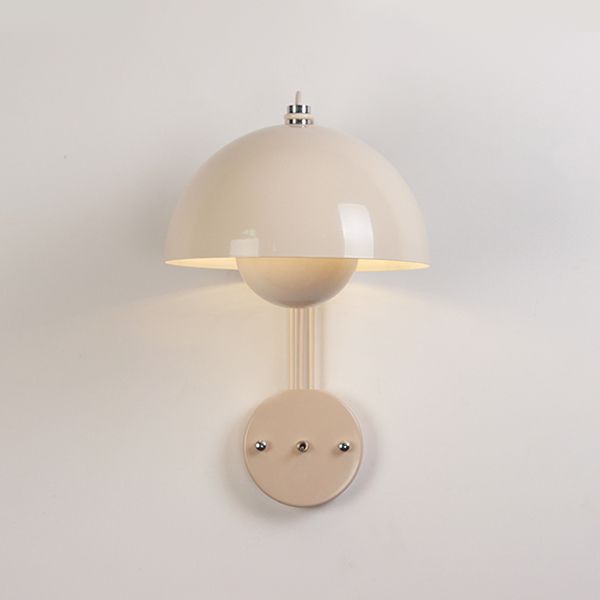 Modern Style Metal Wall Lighting Fixtures 1-Light Dome Sconce Light Fixture