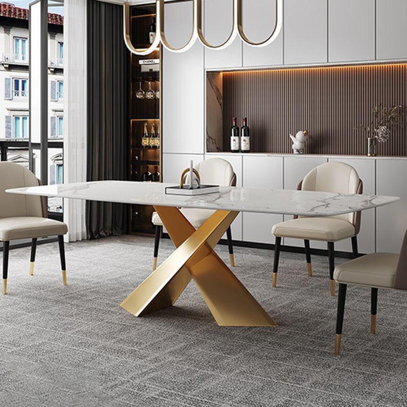 Mesa de comedor rectangular de estilo tradicional de lujo para el hogar