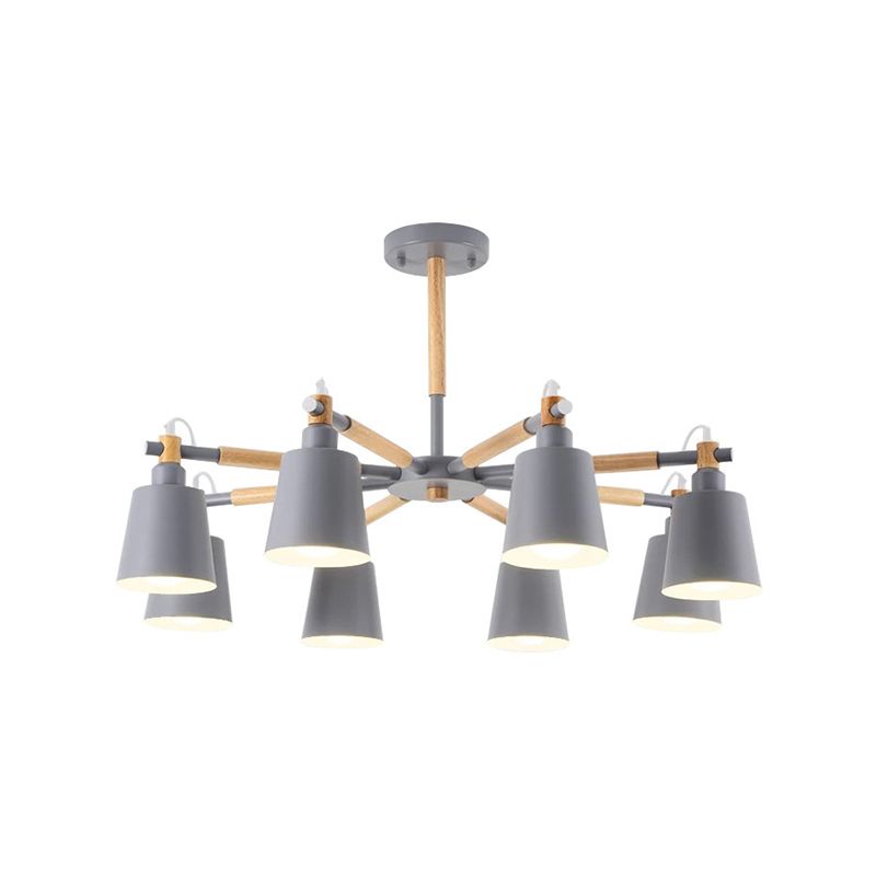 Nordic Multi Head Macron Chandelier Metal Chandelier Lighting Fixtures for Bedroom