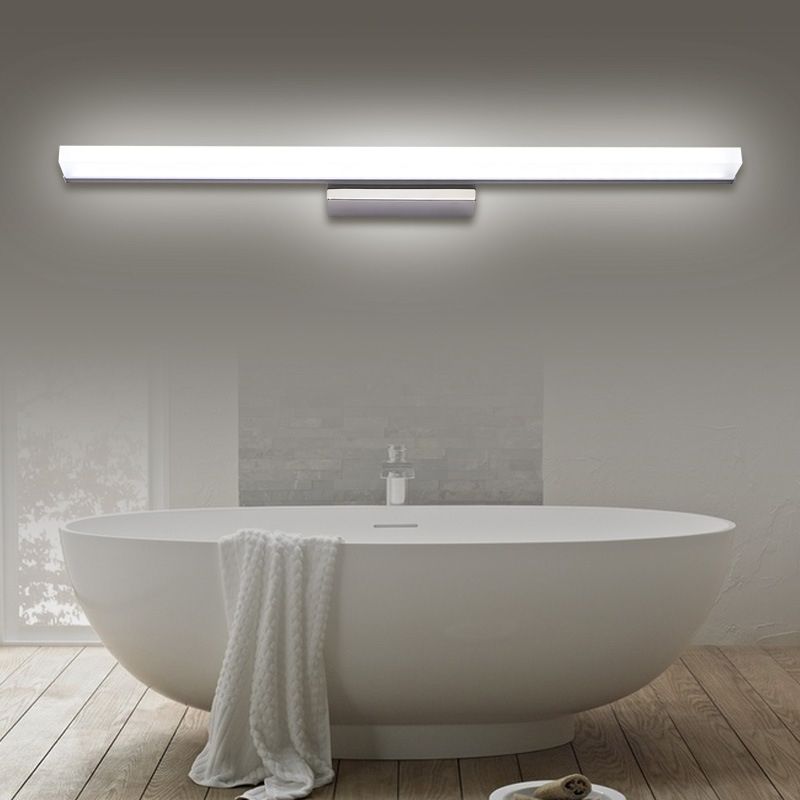 Rectangle LED Bathroom Wall Sconce Simple Waterproof Vanity Light for Dressing Table