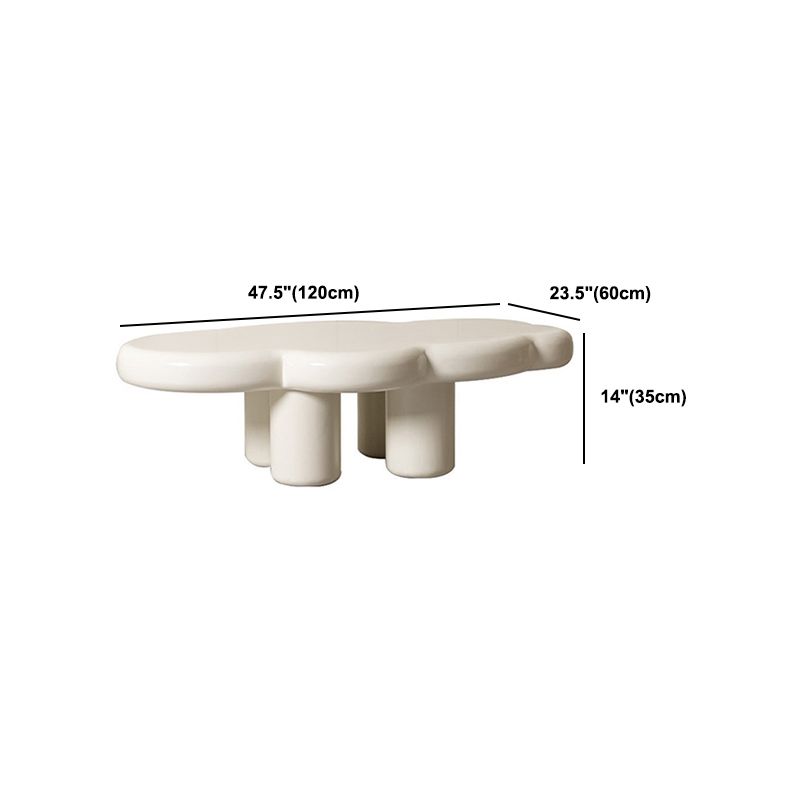 Scandinavian Style Coffee Cocktail Table Wooden Coffee Table 13.78" Tall