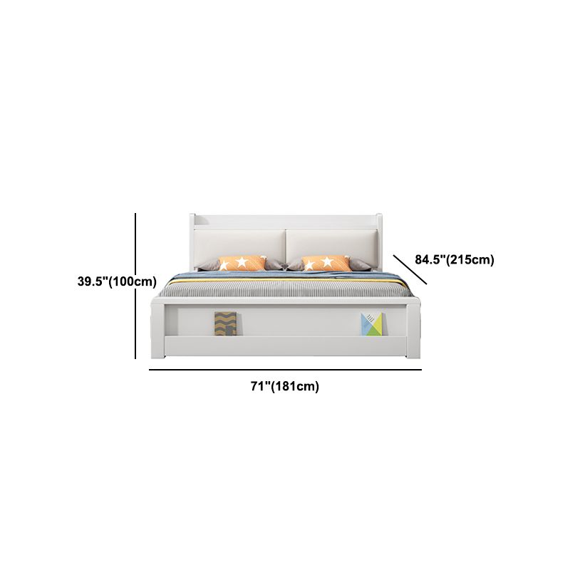Modern Wood Bed Bookcase Included Standard Bed with Headboard for Bedroom