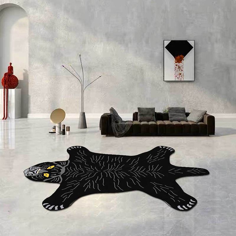 Tappeto di tappeto in poliestere di tappeti in poliestere per tappeti per leopardo leopardo per soggiorno resistente alle macchie per soggiorno
