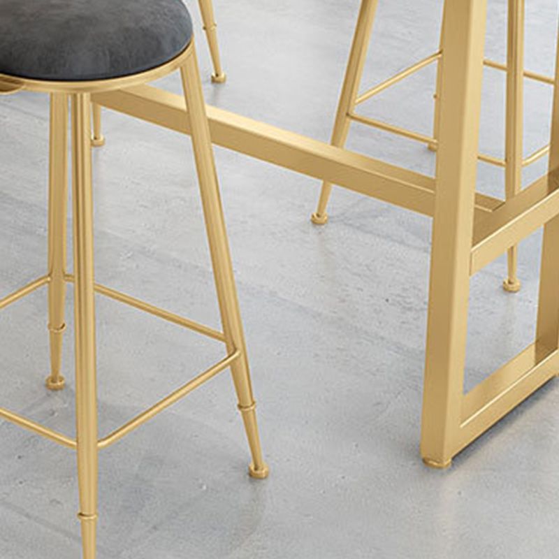 Glam Bar Height Table Faux Marble Top Bistro Table for Patio Use