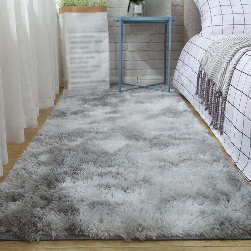 Creative Tie-dyed Rug Funky Shag Indoor Carpet Polyester Non-Slip Backing Rug for Home Decoration