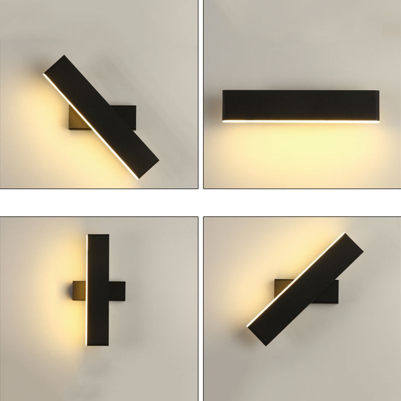 Nordic Modern Wall Lighting 1-Light LED Squared Sconce Light for Bedroom
