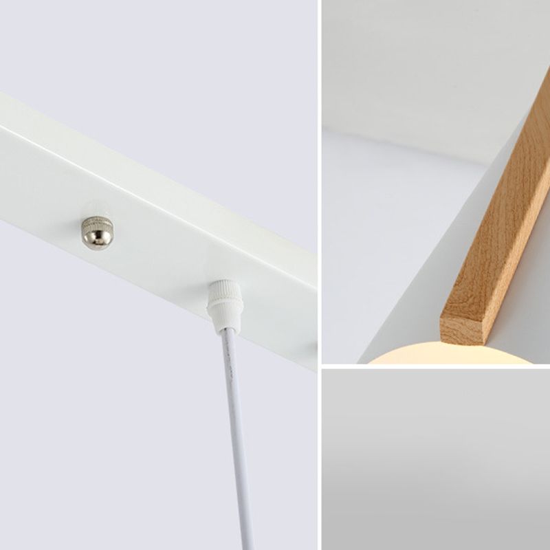 Kegelschatten 3-Leuchten moderne einfache LED-Style Hanging Deckenleuchten in Weiß