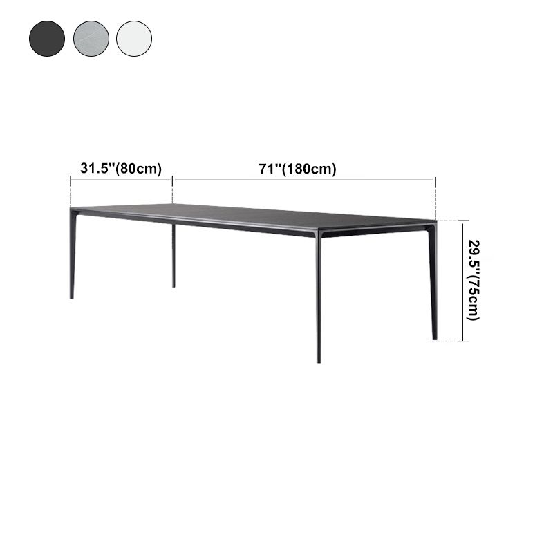 Gesinterde stenen krasbestendige tafel eenvoud stijl 4 poten basis rechthoektafel