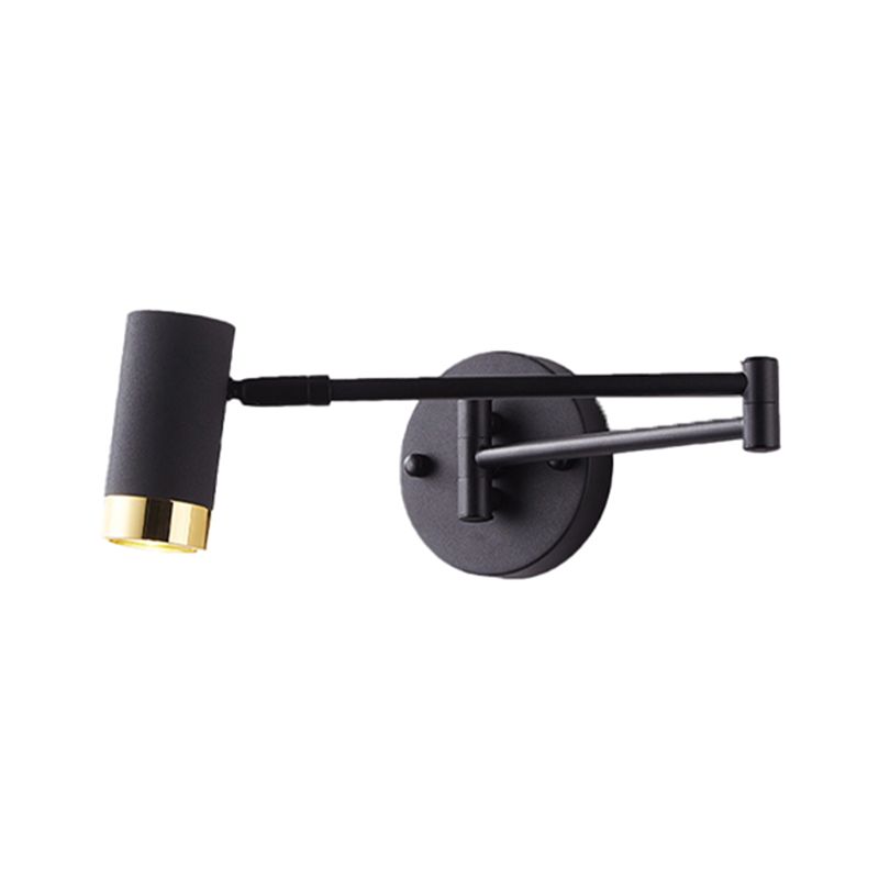 Modern Circle Shape Wall Sconce Reading Wall Light with Metal Shade for Bedroom