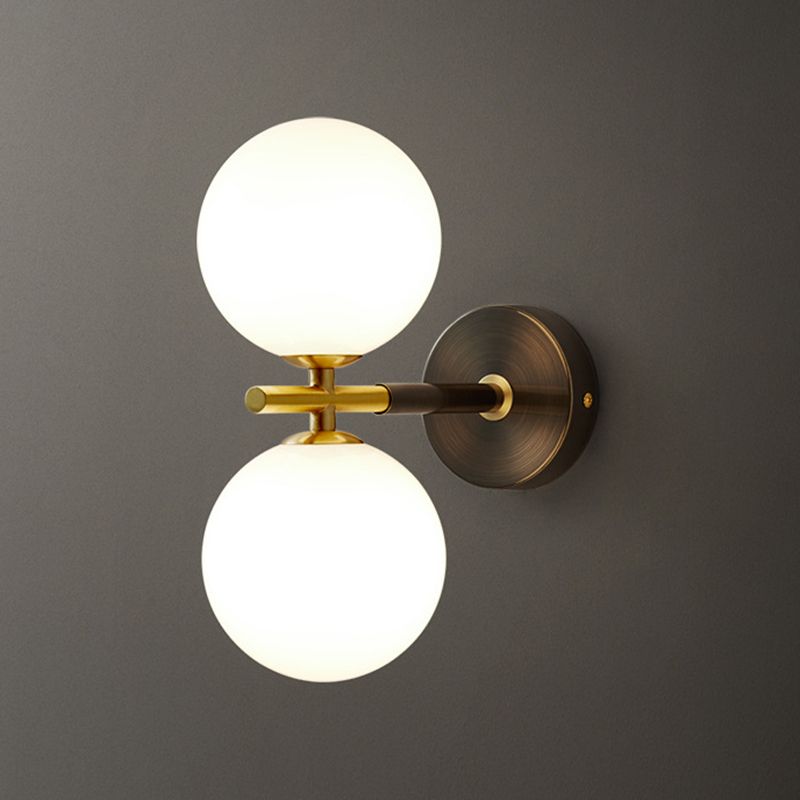 Contemporary 1/2-Light Bathroom Vanity Light Black Shaded Bath Bar