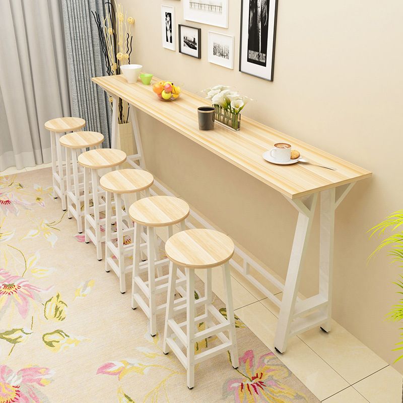Modern Style Wood Bar Stool Table Rectangle Bar Table for Home
