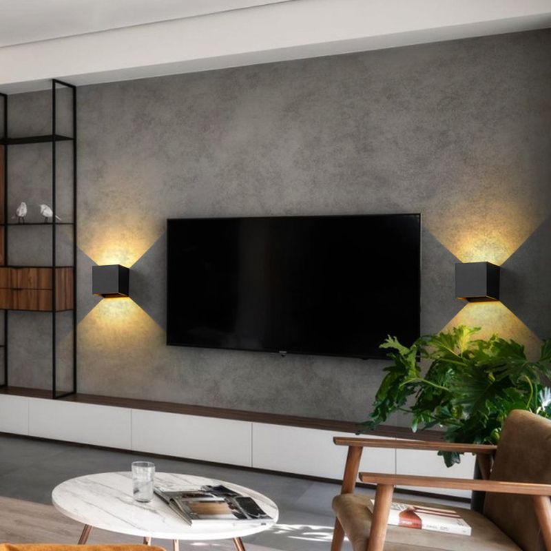 Geometric Shade Wall Lighting Modern Simple Metal Style 1 Light Wall Light