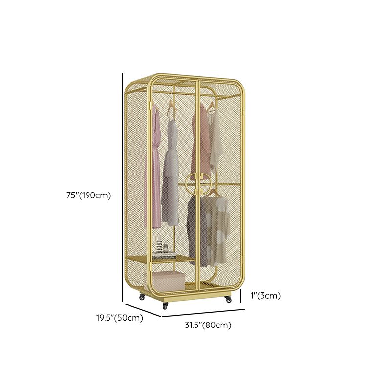Modern Style Wardrobe Closet Metal Wardrobe Cabinet for Bedroom