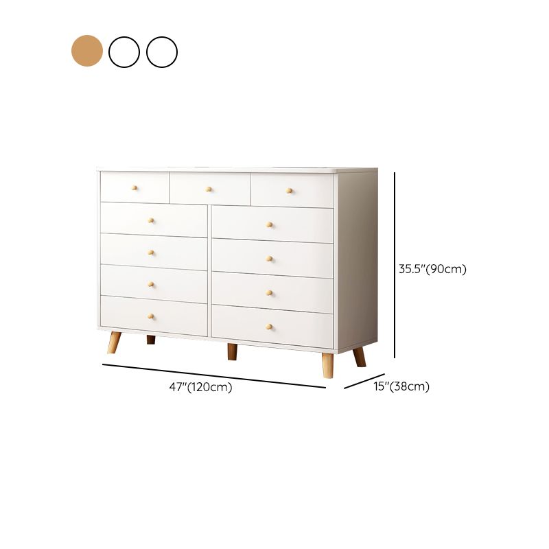 Modern Combo Dresser Wood Horizontal Storage Chest Dresser for Bedroom