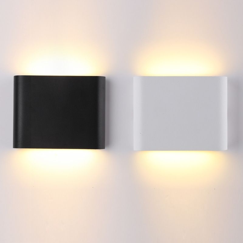 Minimalismus Aluminium LED Wandlampe zeitgemäße Stil wasserdichte Rechtecke Wandleuchte für den Innenhof Balkon