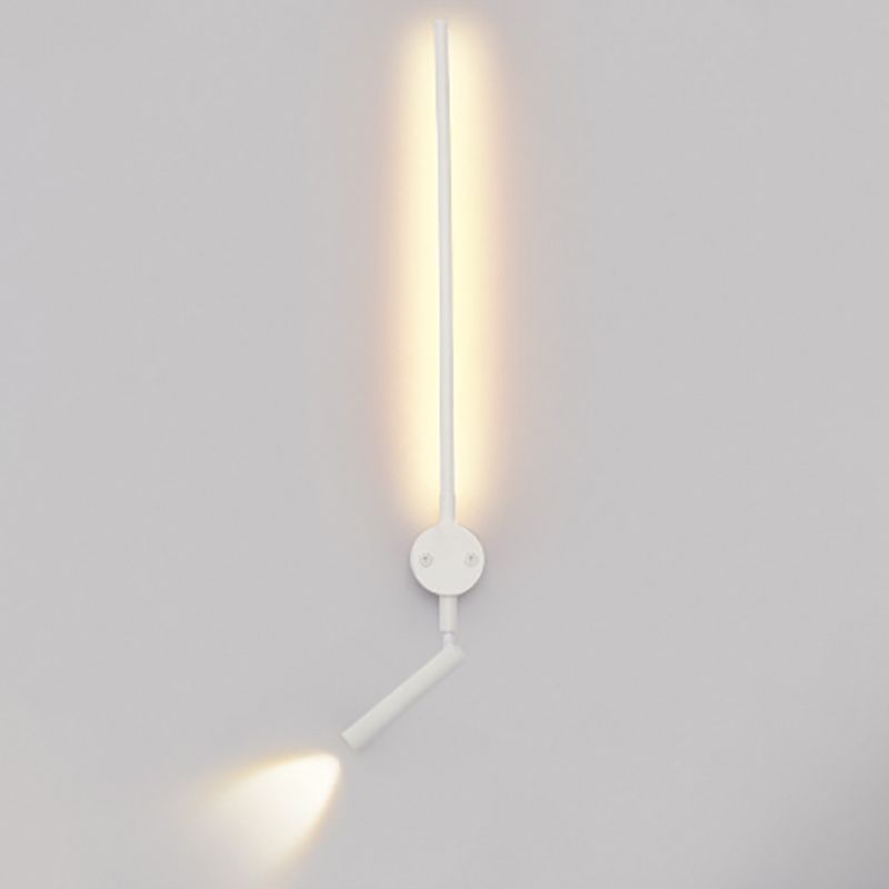 Stile moderno a forma lineare murale sconce metallo 2 illuminazione da parete per lettura