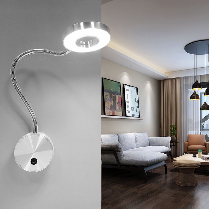 Armed Wall Lighting Modern Metal 1 Light Wall Sconce for Bedroom