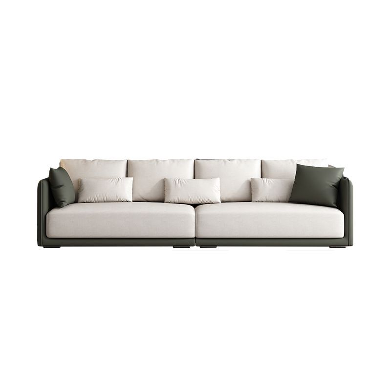 Faux Leather Sofa Sofa 37.40" D x 31.49" H Square Arm Sofa for Living Room
