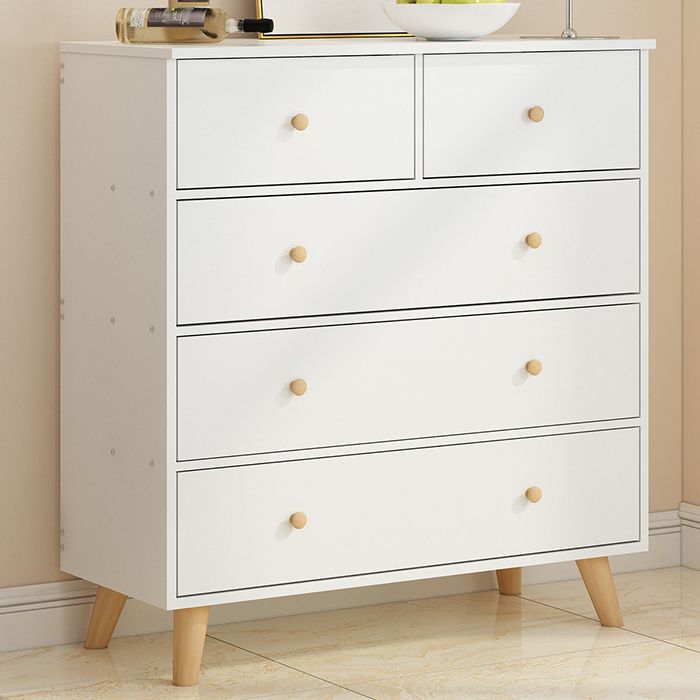 Contemporary Wood Storage Chest Matte Finish Bedroom Dresser
