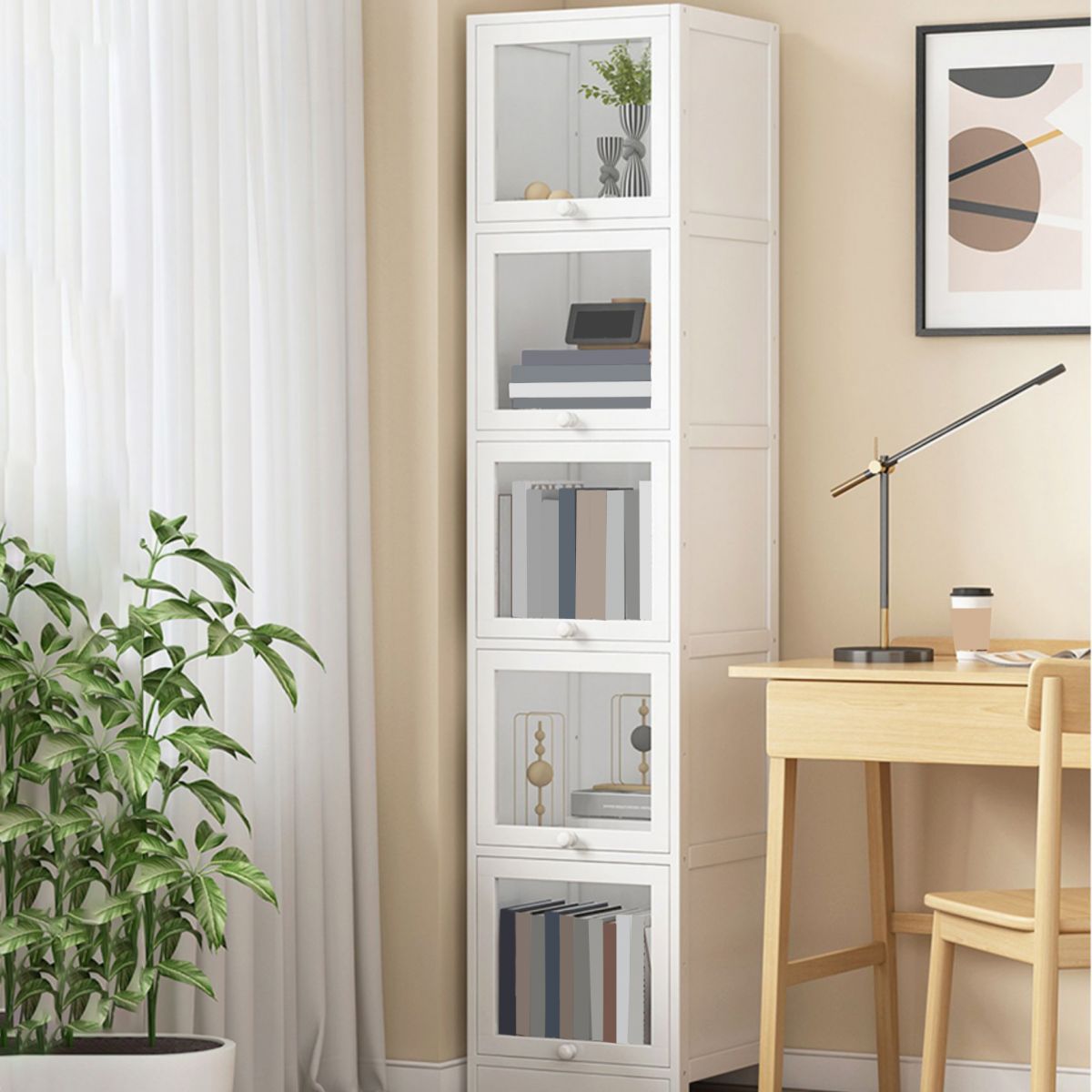Modern Rectangle Accent Cabinet Rectangle Wood Cabinet with Doors