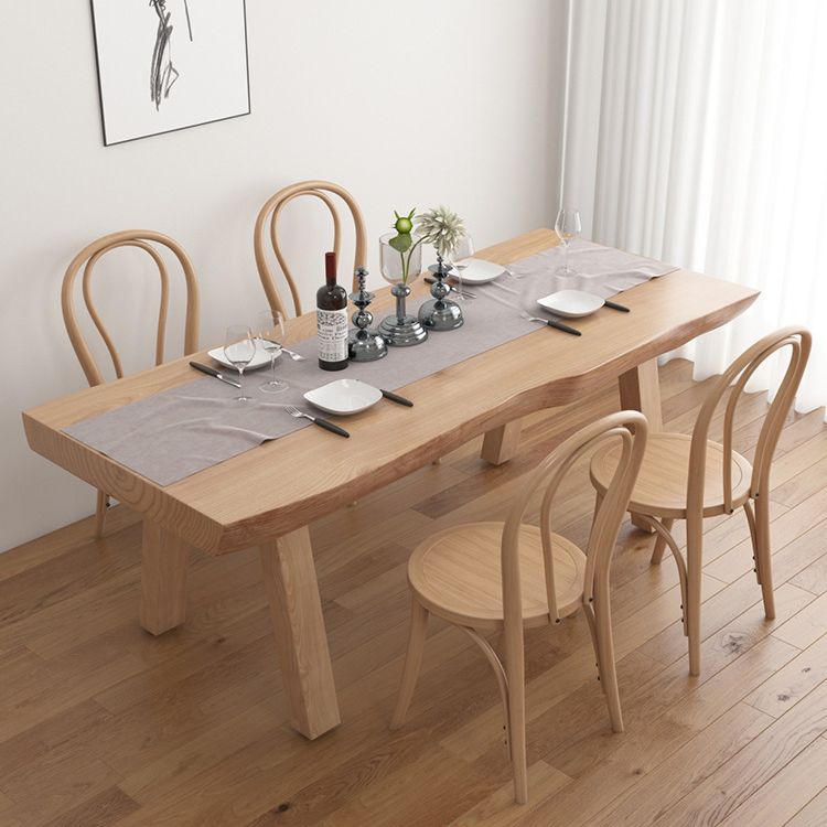 Modern Wooden Table Set of 5 with Rectangle Table Dining Set with Solna Chairs