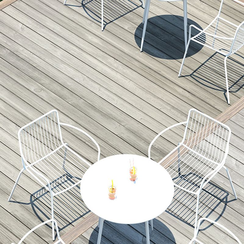 Modern Bistro Dining Table Set 1/3 Pcs Outdoor Round Metal Dining Table and Chairs