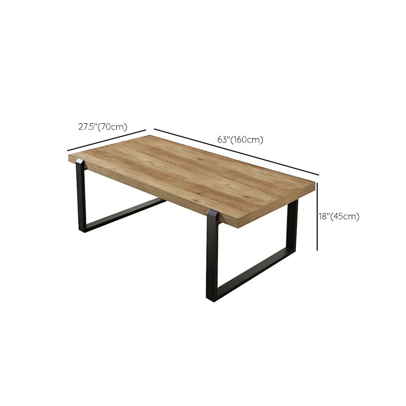 Rectangle Solid Wood Coffee Table Sled Coffee Cocktail Table