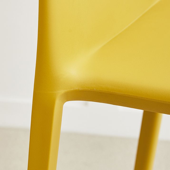 Plastic Armless Dining Stools Low Back Bar Stools with Footrest
