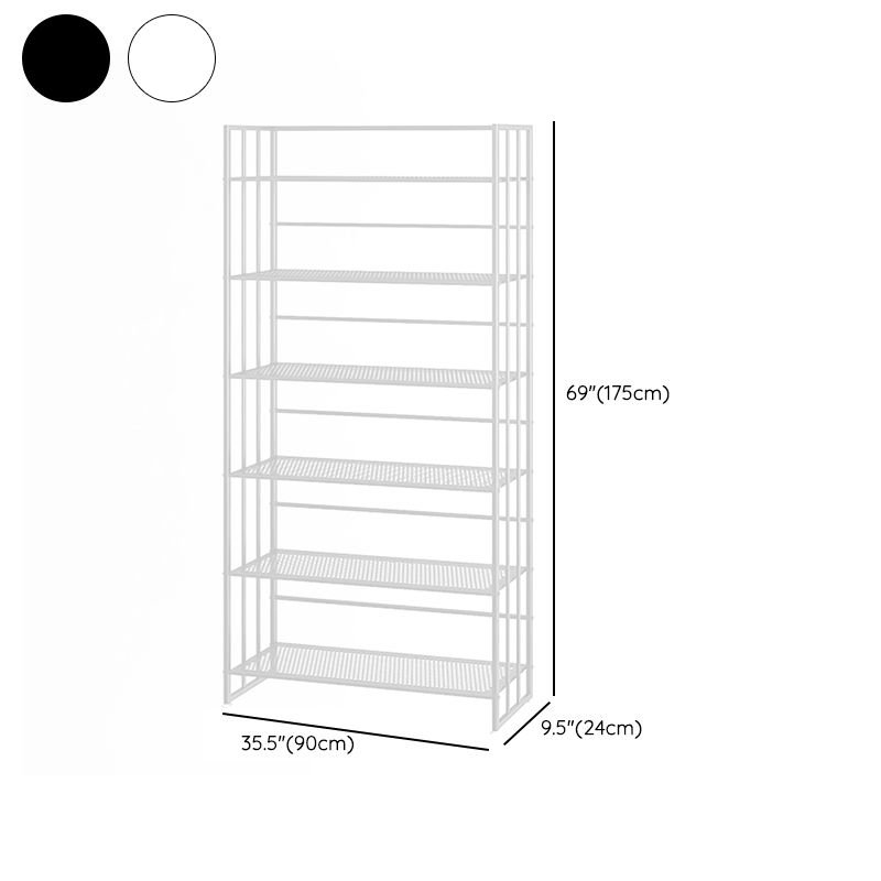 Metal Standard Bookcase Modern Open Back Bookshelf with Shelves