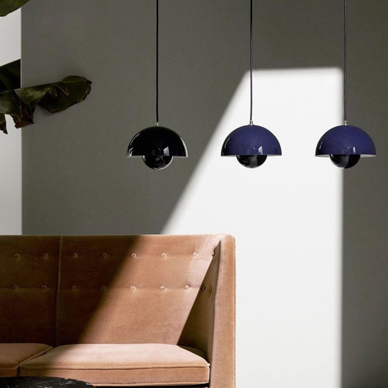 1 Luz de techo colgante de metal ligero semi Semi esferas Comedor Comedor lámparas colgantes