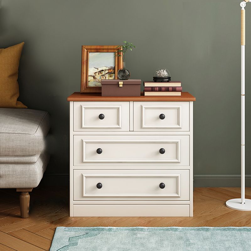 Contemporary Rectangle Chest/Cabinet with Drawers in Rubberwood