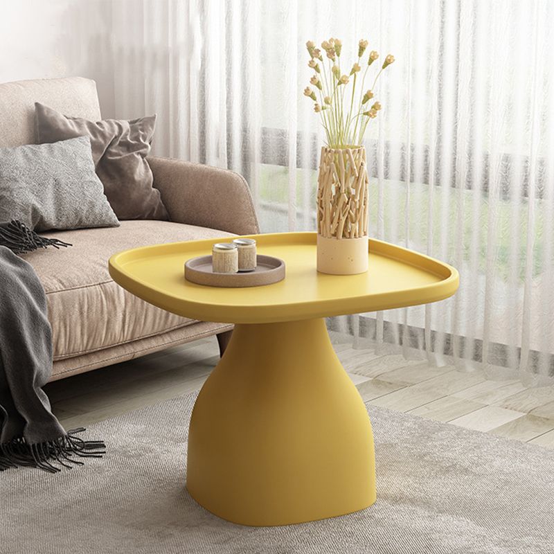 Pedestal Design Cocktail Table Acrylic Tray Top Multi-color Coffee Table