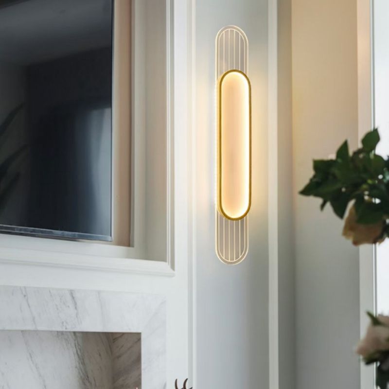Geometric Simplicity Acrylic 1 Light Wall Light Fixture in Clear