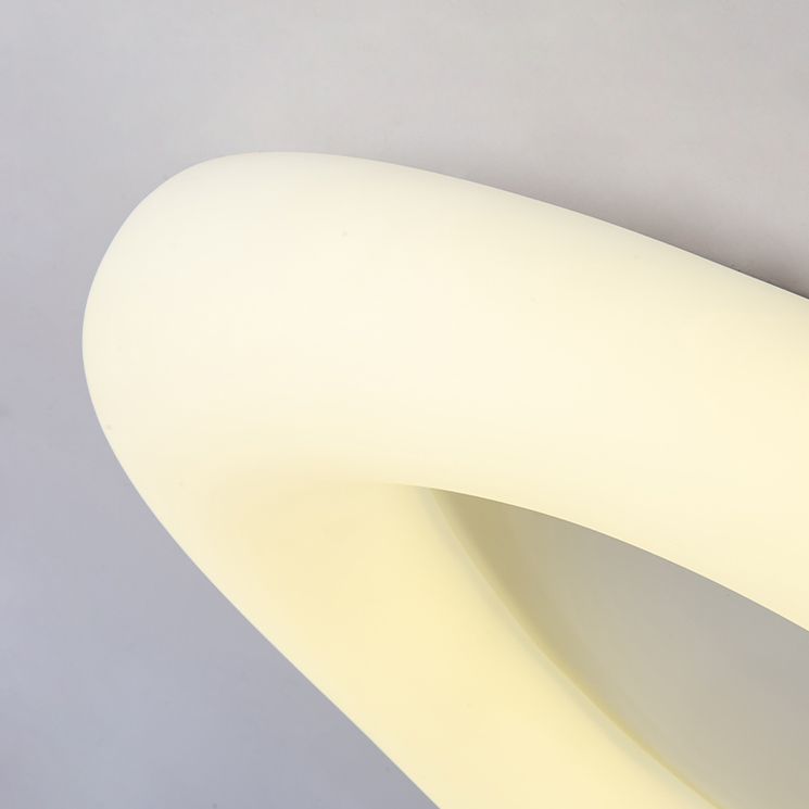 Geometry Flush Mount Lighting Metal LED Nordic Ceiling Mount Lamp in White for Living Room