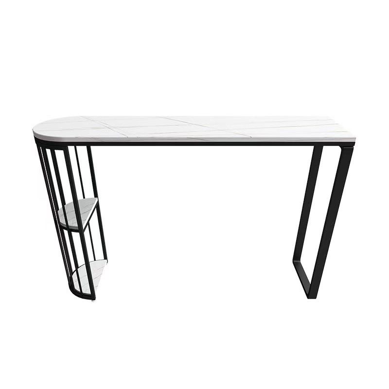 Glam Pub Table Specialty Double Pedestal Bar Table for Indoor