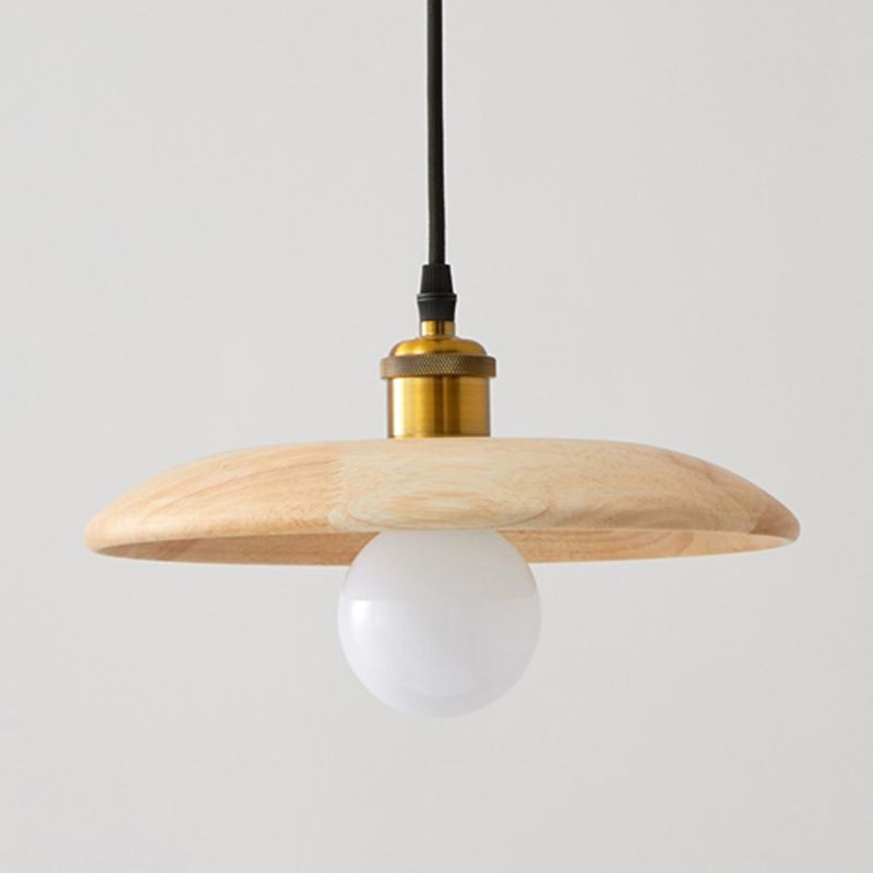 Nordic-stijl taps toelopende hangende hanglicht licht houten eetkamer hanglamp lampje armatuur