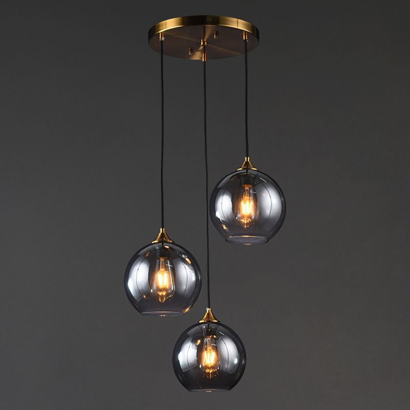 Modern Style Spherical Shape Pendant Lighting Glass Pendant Light for Living Room