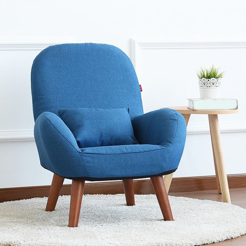 Linen Chair 23.62" L x 21.65" W  Armchair Solid Wood Frame Chair