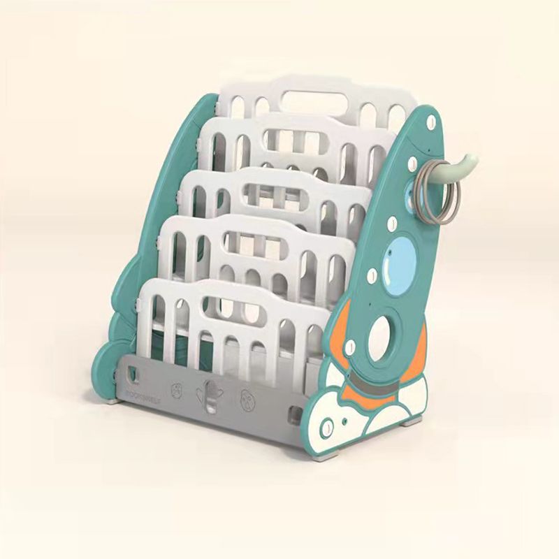 Contemporary Plastic Standard Kids Bookcase Freestanding Book Display