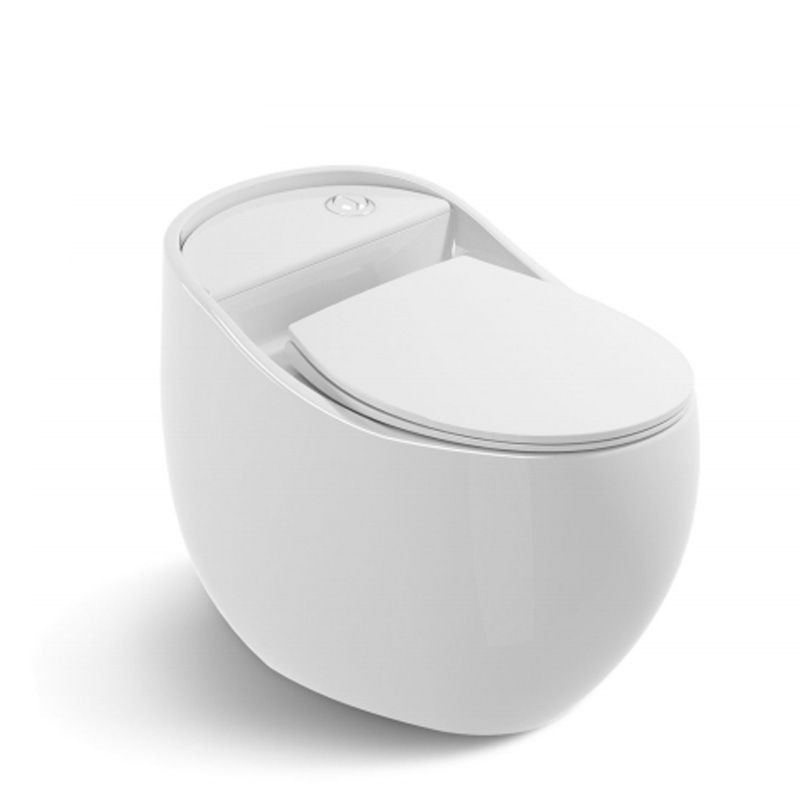 Modern Round Flush Toilet Floor Mounted Porcelain All-In-One Urine Toilet
