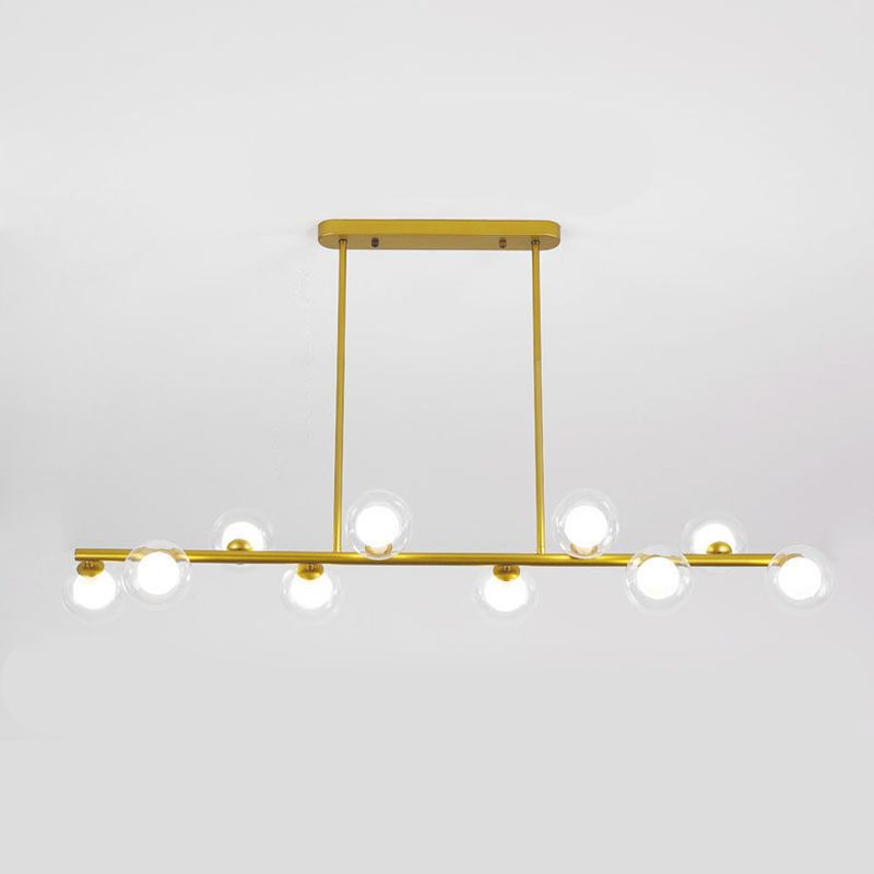 Globe Kitchen Island Lighting Black/Golden Post Modern Ceiling Light for Home