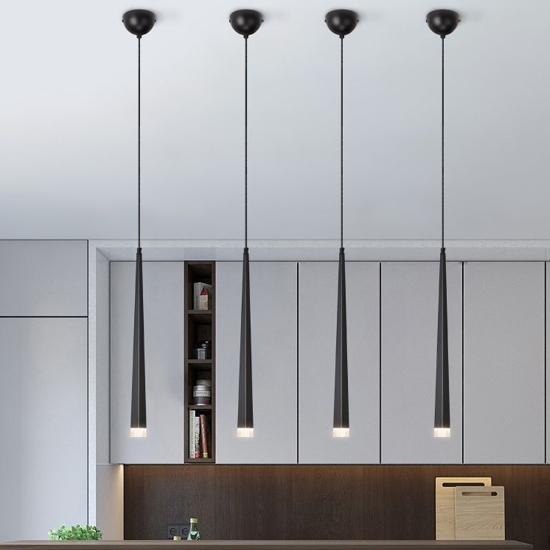 Lineare Anhängerleuchten moderne LED -Aufhängung Anhänger Licht mit weißem Acrylschatten