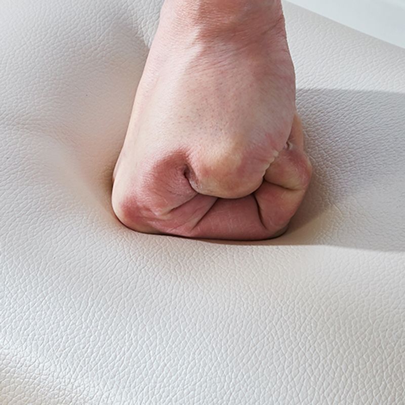 Vintage PU Leather Ottoman Plain Rectangle Stain Resistant Pouf Chair