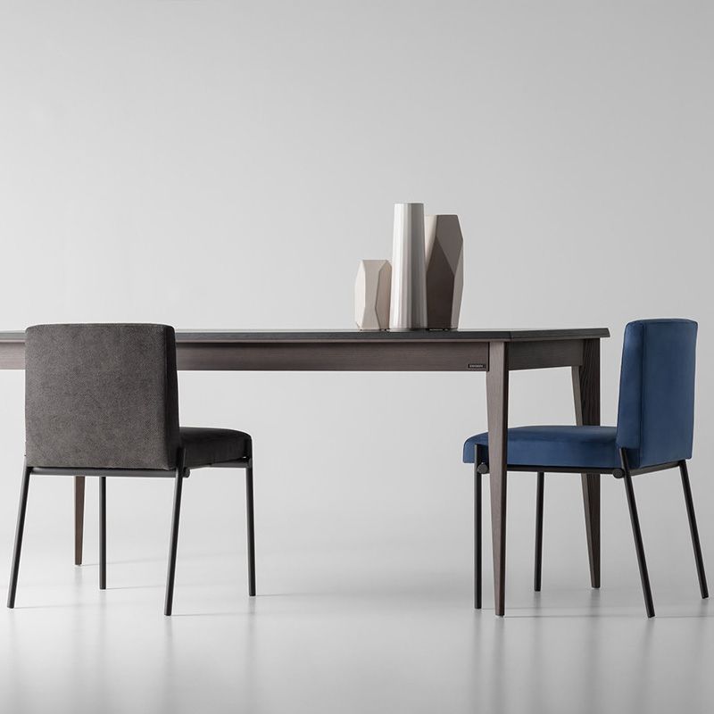 Industrial Dining Room Upholstered Armless Parsons Dining Side Chair
