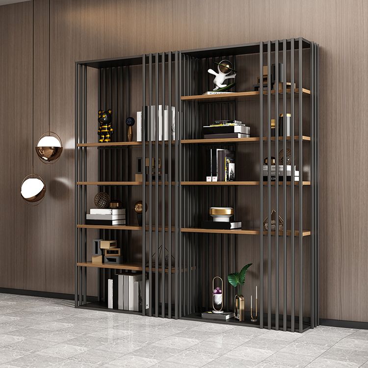 Open Metal Etagere Bookcase Industrial Shelf Bookcase with Shelves