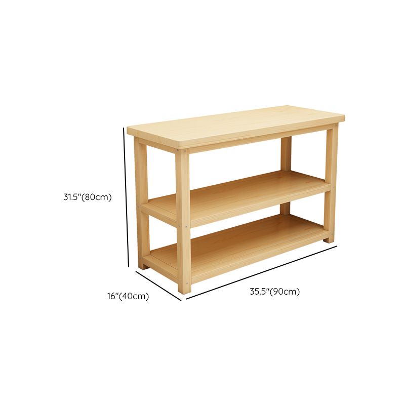 Modern Natural Finish Pine Wood Kitchen Island Table for Home