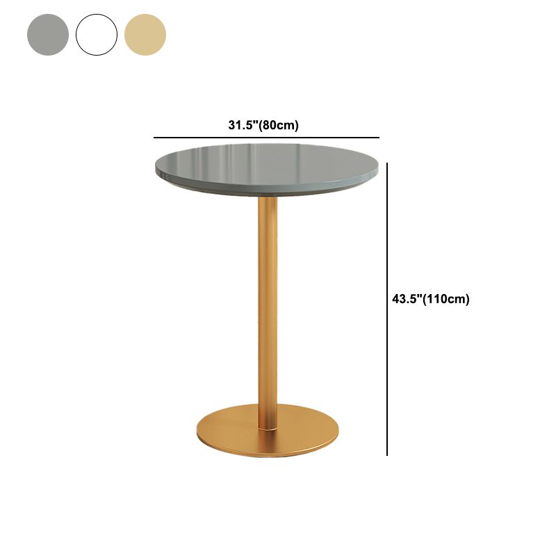 Iron Bar Table Industrial Bar Height Cocktail Table with Pedestal