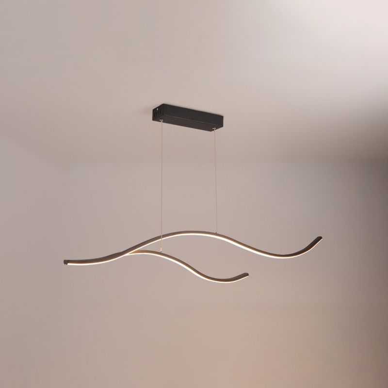 Contemporary Style Linear Shape Pendant Lights Metal Pendant Lighting Fixtures
